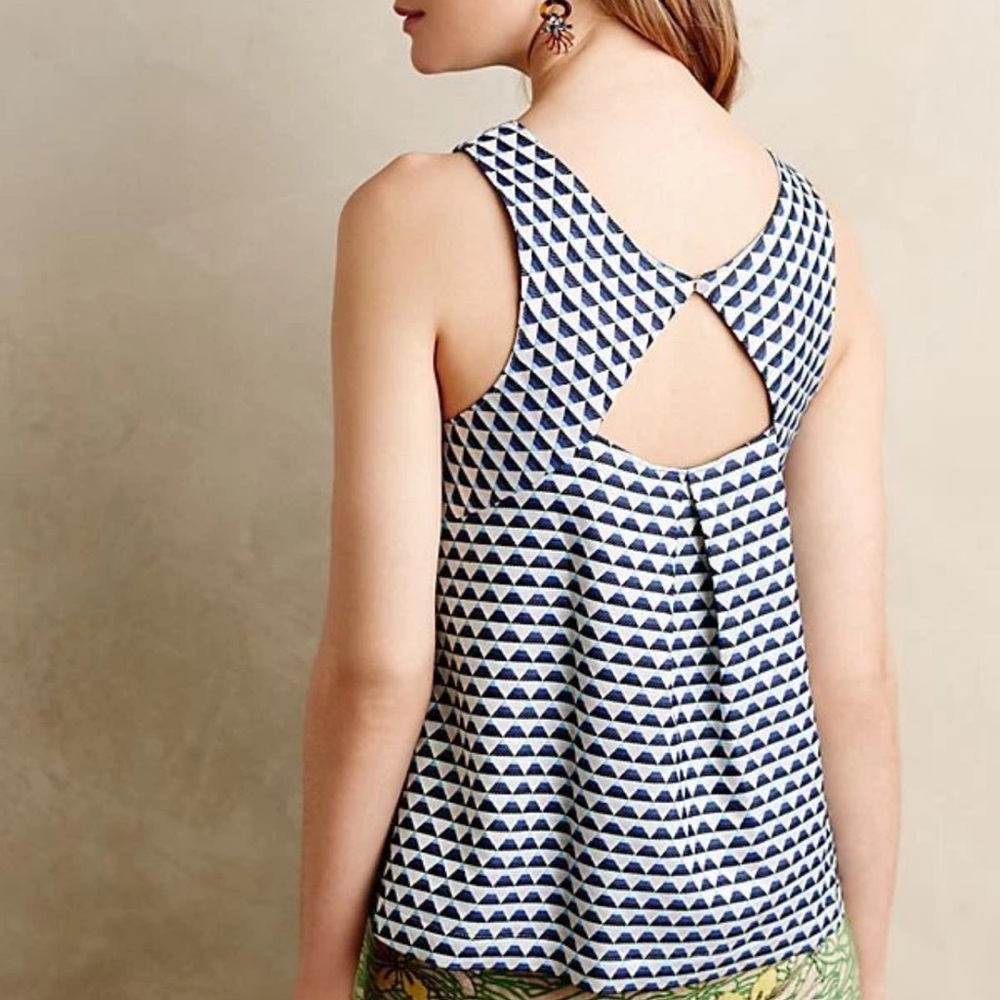 Anthropologie Jacquard Top - Picture 4 of 9